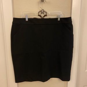 J. Crew Black Ponte Work Skirt